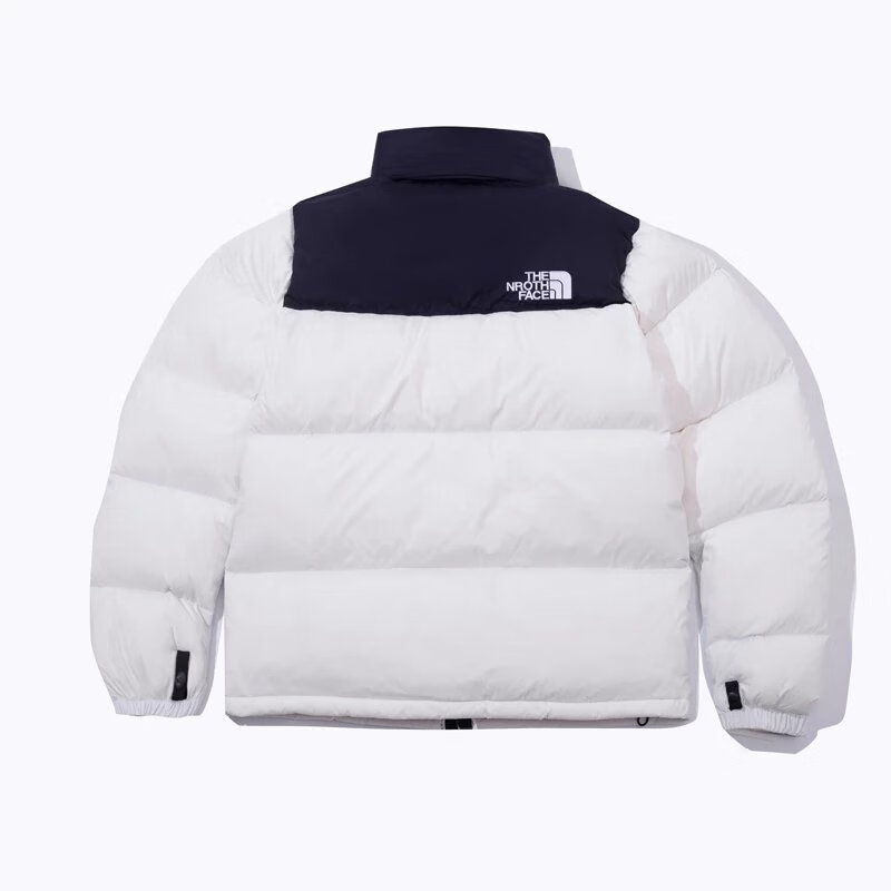 北面(the north face)男女服1996美版加厚白鸭绒短款立领连帽保暖外套