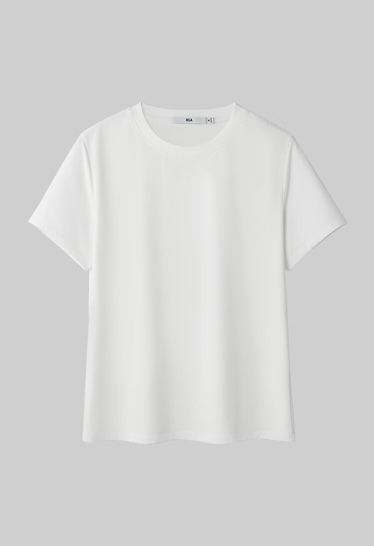 HLA Hailan Home Women's Soft Breathable Textured Short Sleeve T-Shirt 2