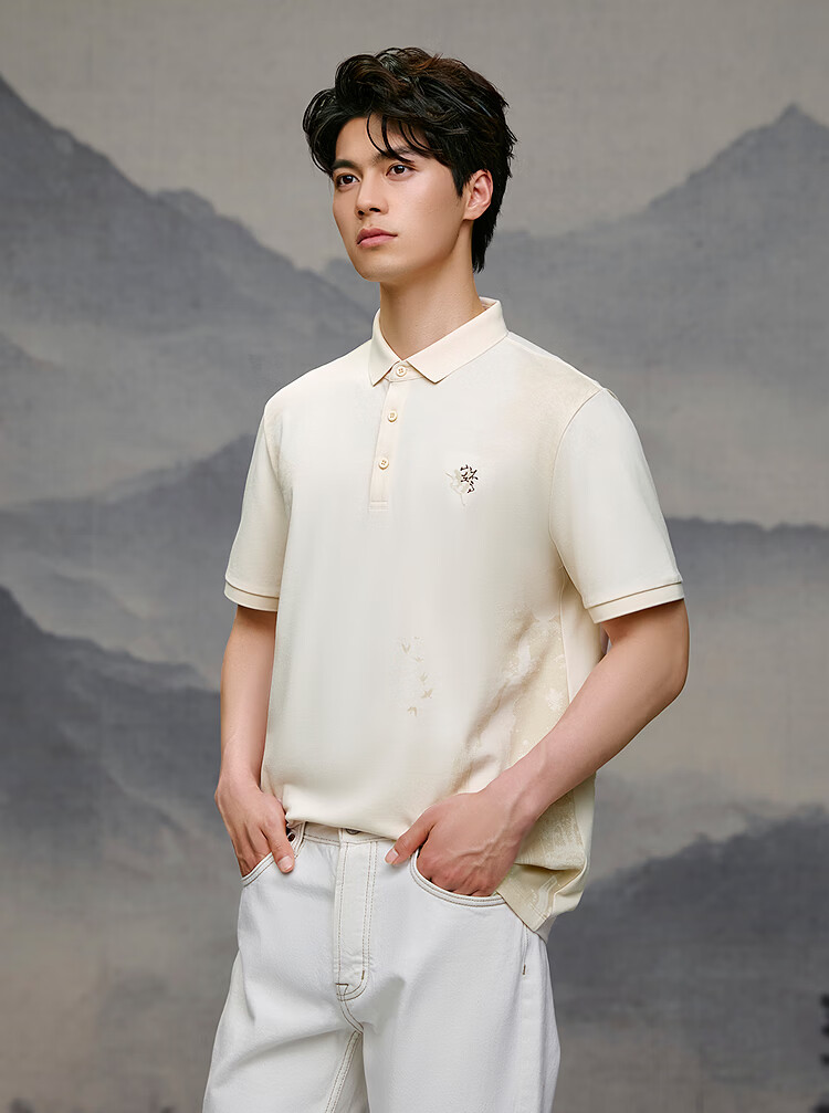 HLAHLA Men's Short Sleeve Polo Shirt 26 Mountain Series Cooling Moisture-Wicking Summer Tee 9