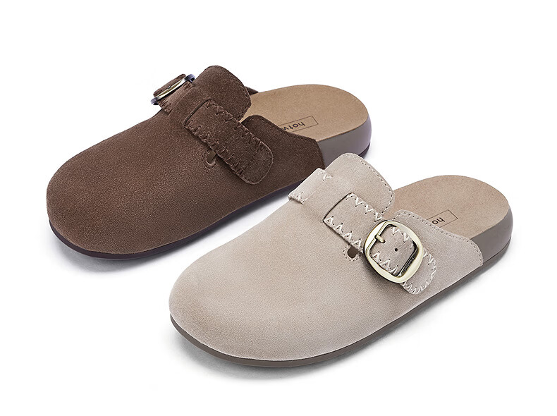 Hotwind Retro Birkenstock Style Women's 2026 Spring New Beige Casual Slip-On Soft Cork Sandals 2