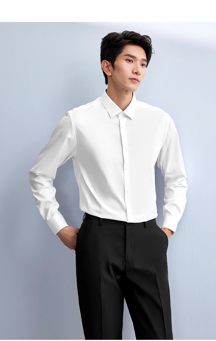 HLAHLA Men's Long Sleeve Spring Business Shirt 26 Light Series Sun Protection Formal Shirt 11