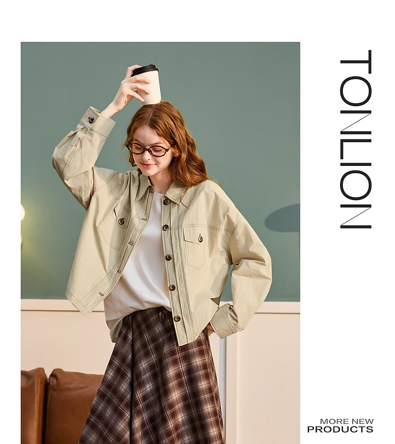 TonLion 2026 Spring New Women's Short Lapel Jacket Fashion Versatile Top 7