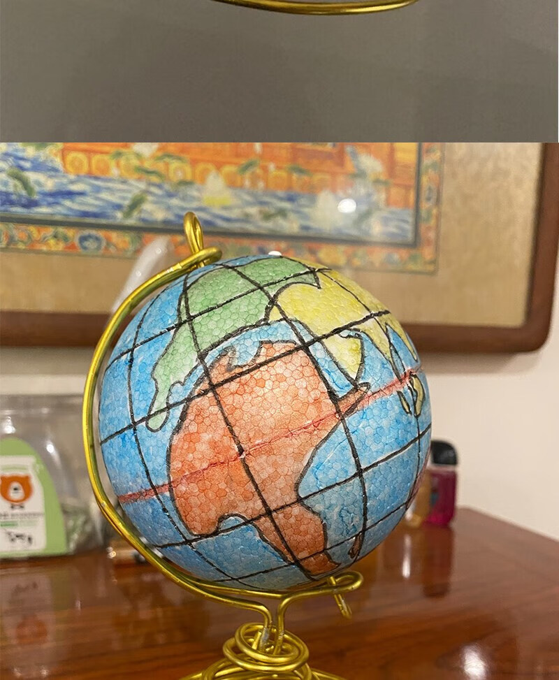 轩弘 自制地球仪的材料包手工diy制作模型半成品泡沫配件小学生初一中