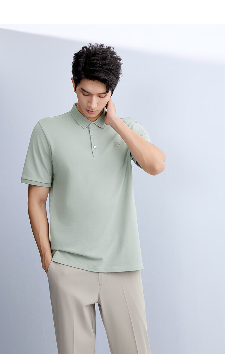 HLA Hailan Home Men's Polo Shirt 26 Light Business Classic Series Cool Short Sleeve Summer 6