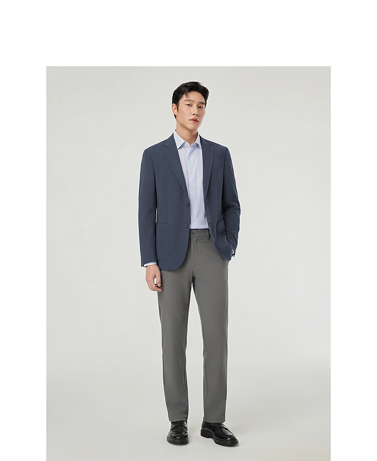 YOUNGOR Spring New Men's Cotton Mulberry Silk Knit Business Casual Blazer 210241F 10
