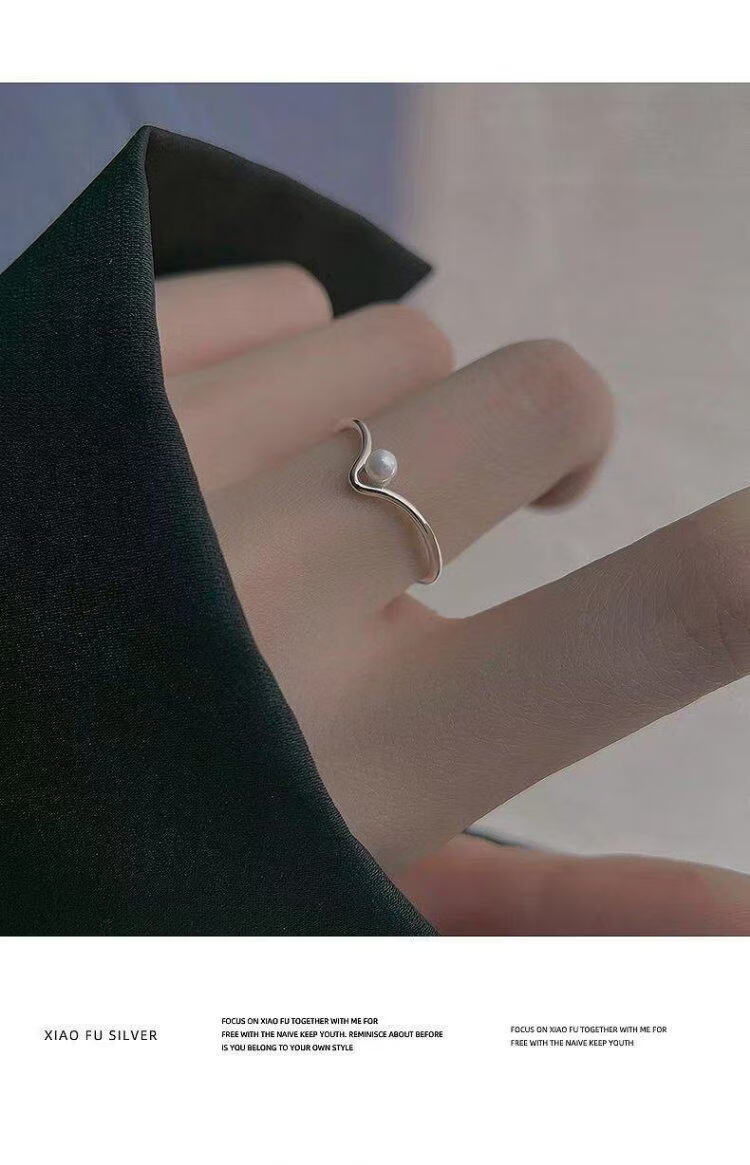 V-förmiger Perlenring Aus 925 Sterling Silber Für Damen Elegant_voghion.com