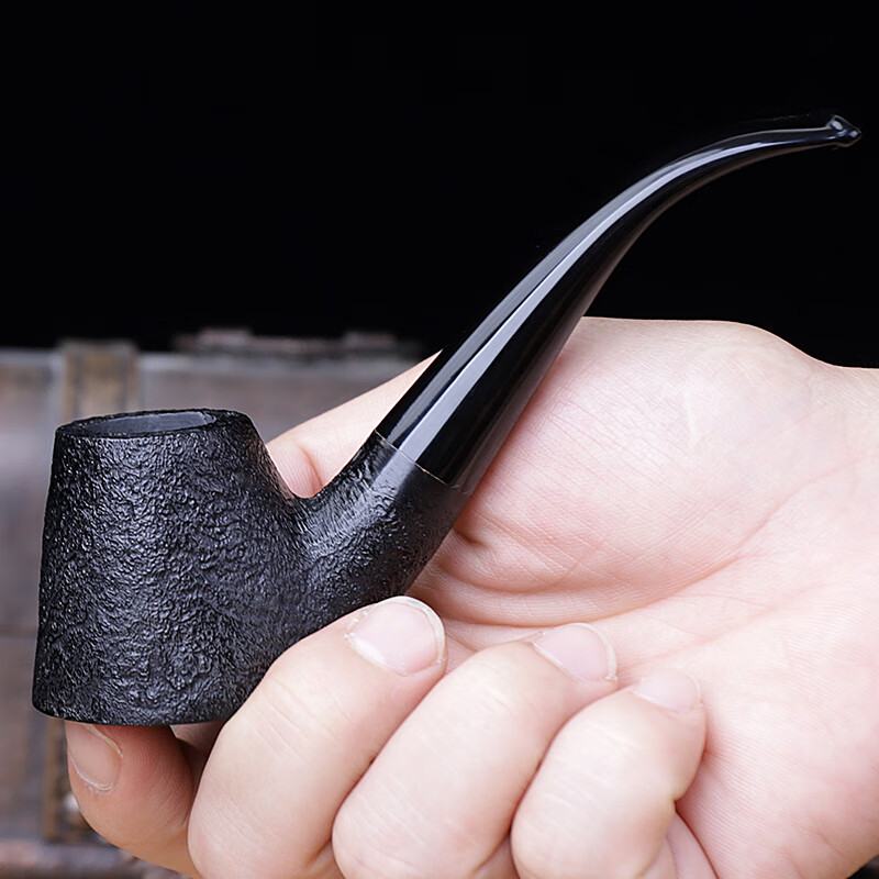 石楠木火山男士过滤烟斗老式烟锅旱烟斗烟袋锅烟丝专用苏旅石楠木火山