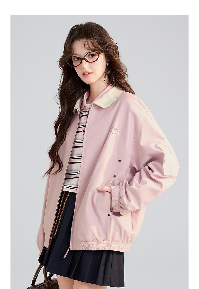 TonLion 2026 New Spring Women's Baseball Jacket High-End Casual Japanese Style Stylish Women's Coat 8