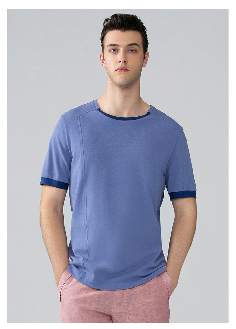 ports宝姿男装春夏上衣休闲圆领短袖t恤nn8n114wcc026oranges