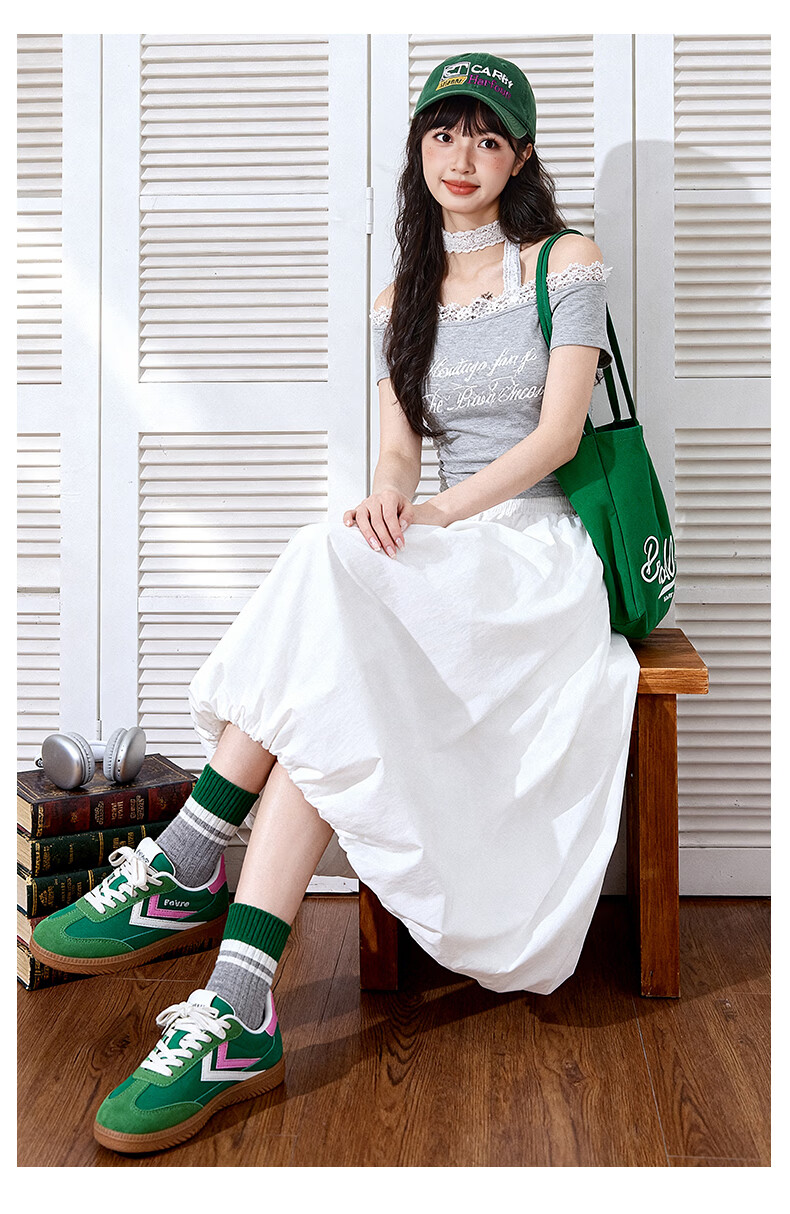 TonLion Women's Spring Summer Puff Hem Tulip Design Slim Fit 3D Effect Petite Long Skirt 11