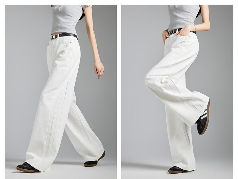 TonLion 2026 Spring Women's Embroidered Denim Pants Off-White 26 10
