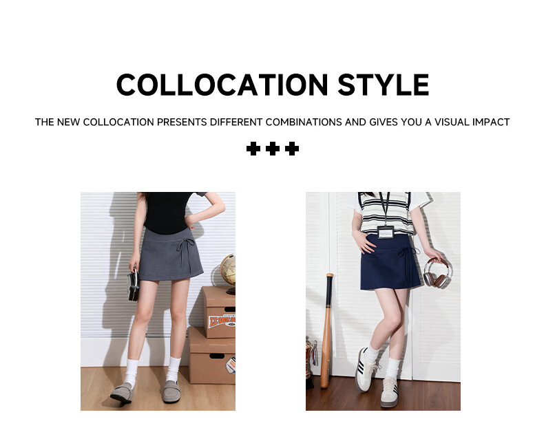 TonLion Women's Short A-Line Skirt Korean Style Petite Elegant Skirt with Bowknot and Anti-Exposure Lining College Style 5