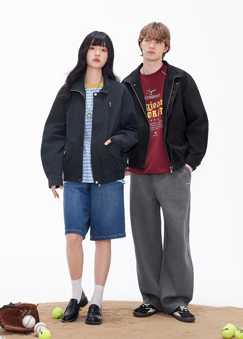 Gxgjeans Men's Stand Collar Oversized Workwear Casual Loose Jacket Coat Navy Blue 175/L Spring 2026 New Arrival 7