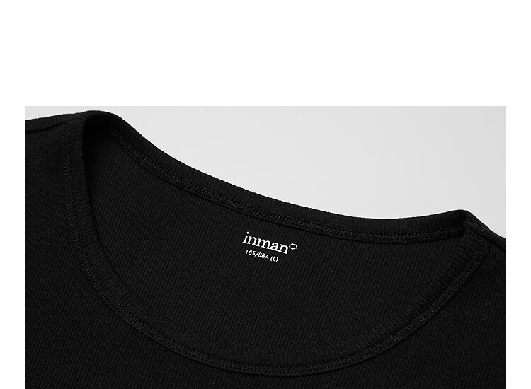 INMAN Casual Fitted Crew Neck Short Sleeve T-Shirt 26 Summer Women's New Solid Color Inner Top White M 6
