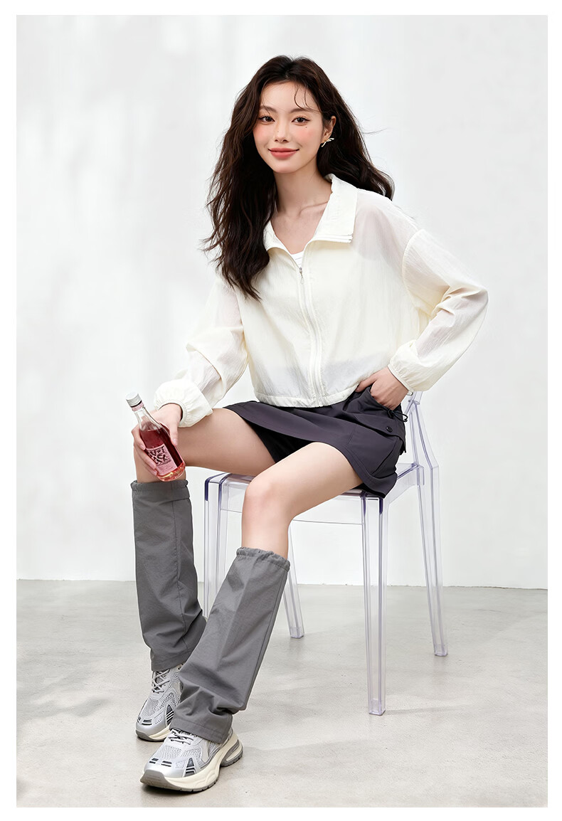 MJ STYLE Women's Summer 2026 Thin Versatile UV Protection Casual Jacket with Lapel Collar, No Hood 14