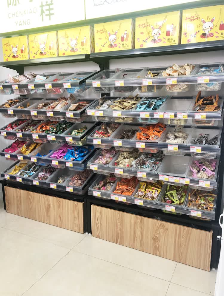 小卖部超市便利店散装散称零食货架小食品展示架干果糖果货架商用