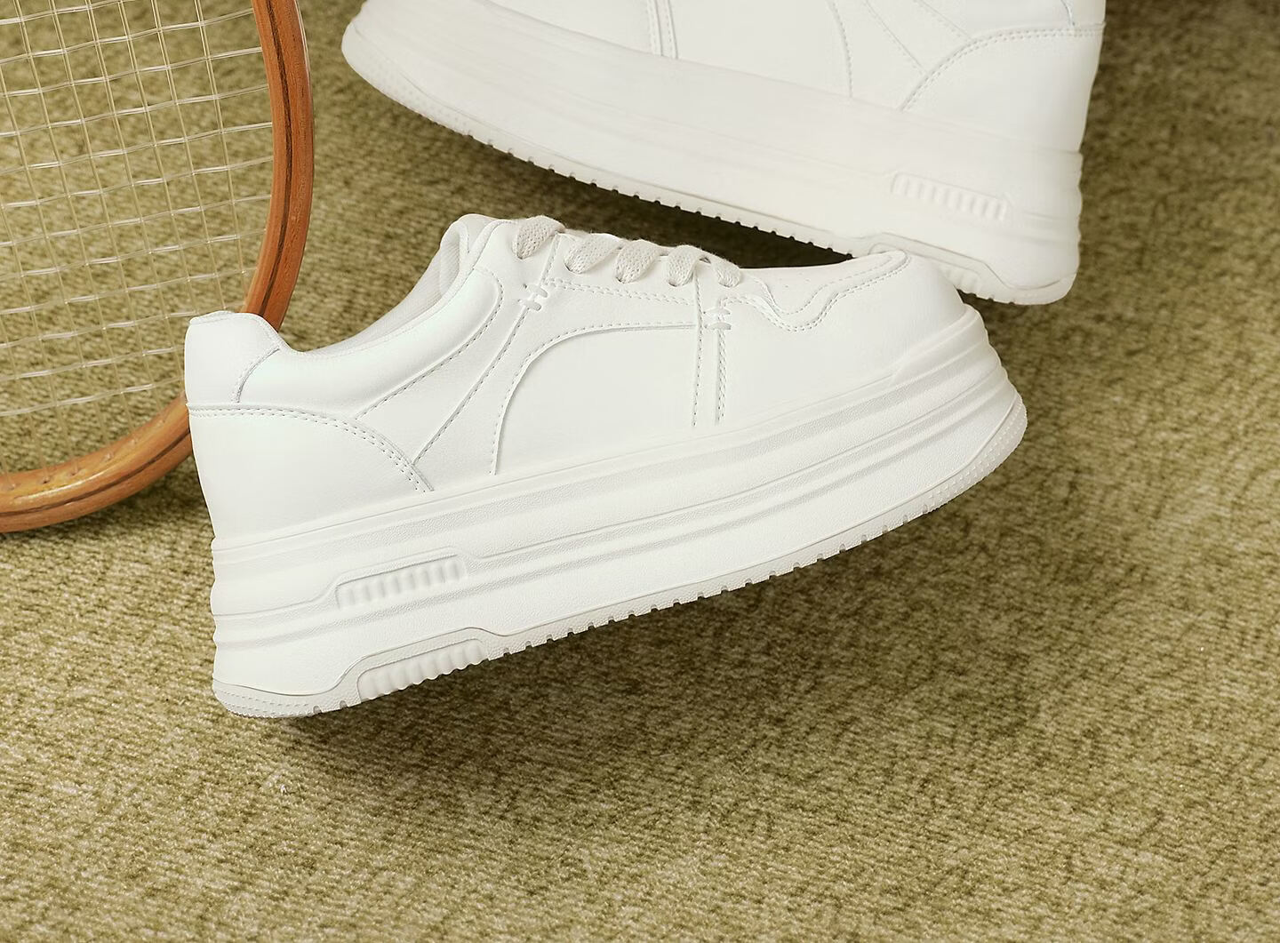 TATA 2026 Spring Mall Fashion Casual Versatile Sneakers Off-White Size 34 2