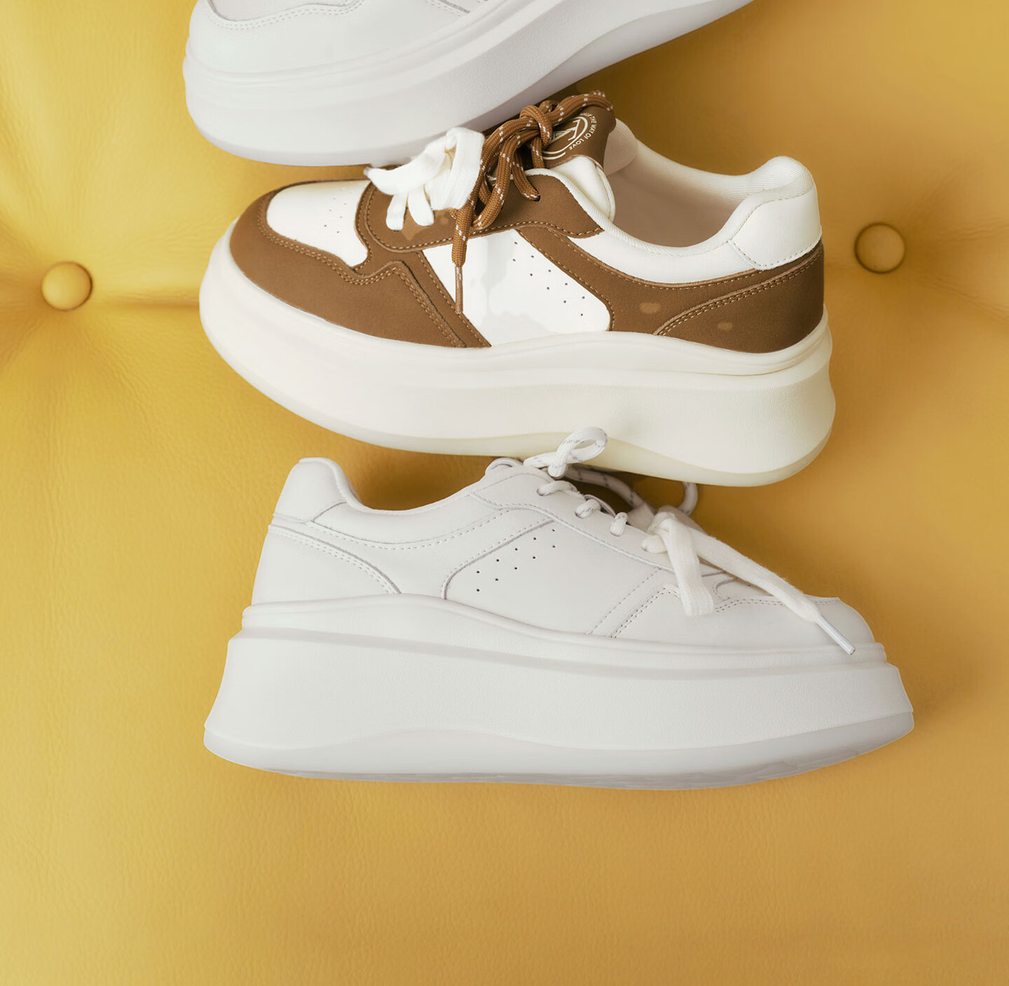 TATA 2026 Spring Fashion Casual Versatile Sneakers GCD11AM6 Beige/Brown Size 37 8
