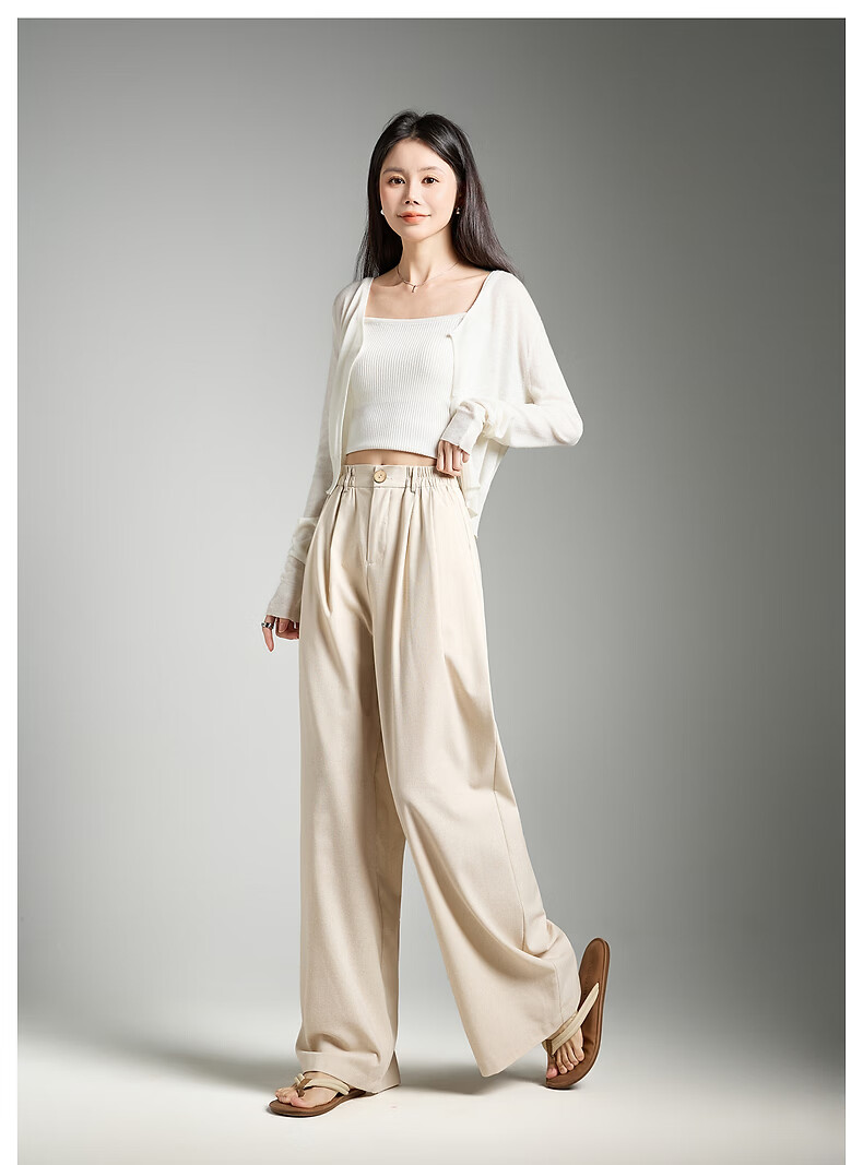 TonLion 2026 Spring Elastic Waist Women's Casual Long Pants Army Green M 14
