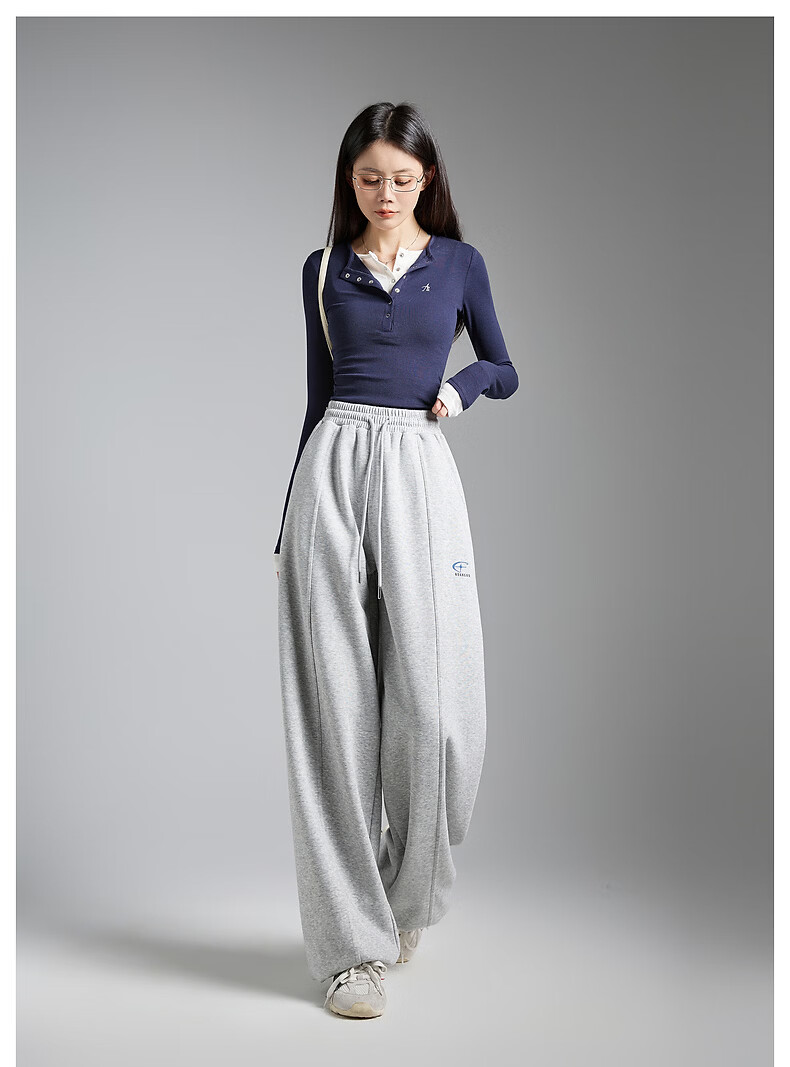 TonLion 2026 Spring Women's Jogger Casual Pants Light Heather Gray M 14
