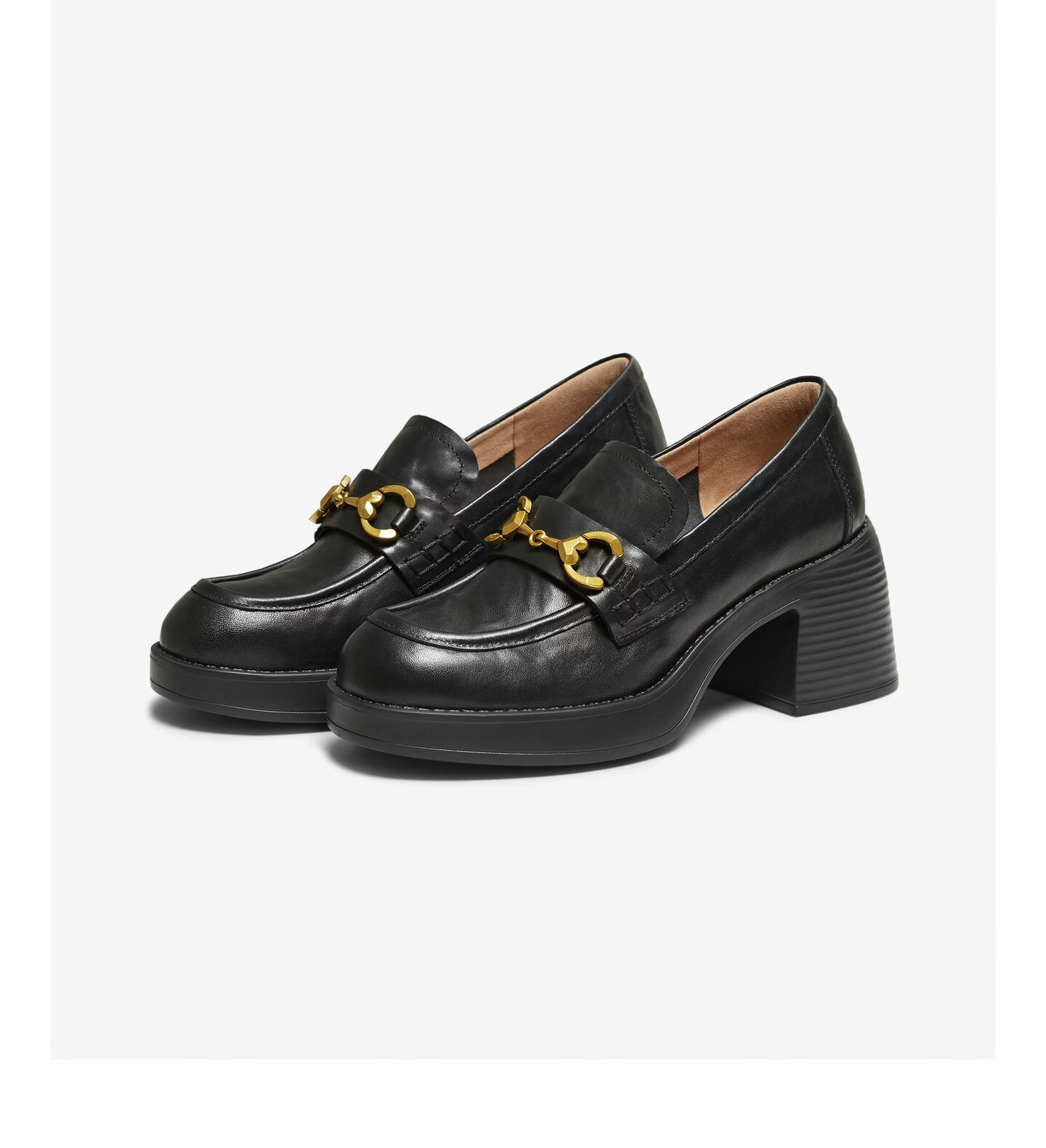 TATA Women's Shoes 2026 Spring New Black Loafers Thick Sole Black Size 37 17