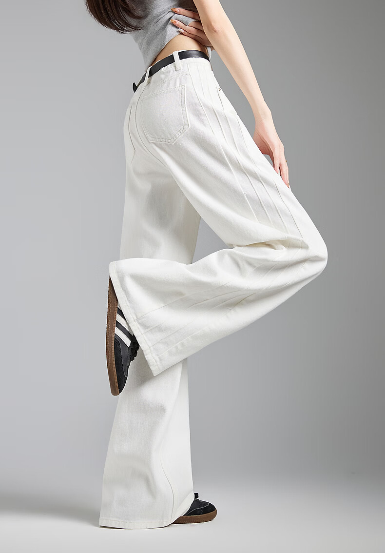 TonLion 2026 Spring Women's Embroidered Denim Pants Off-White 26 2