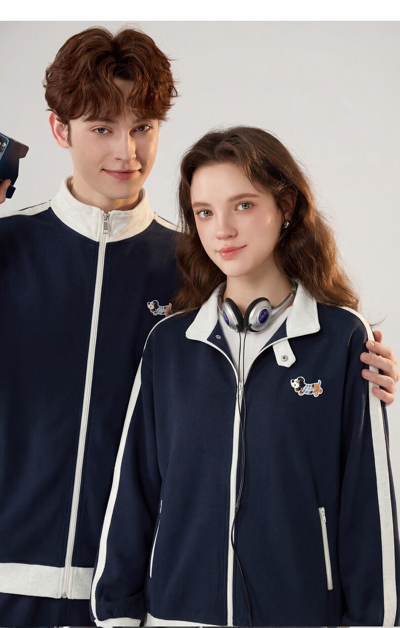 TonLion 2026 Spring New Couple Colorblock Short Jacket Minimalist Design Commuter Loose Fit 10
