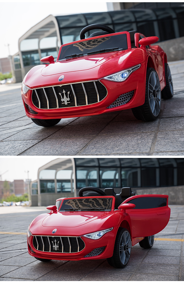 玛莎拉蒂儿童电动车四轮带遥控汽车小孩四驱童车宝宝玩具车可坐人
