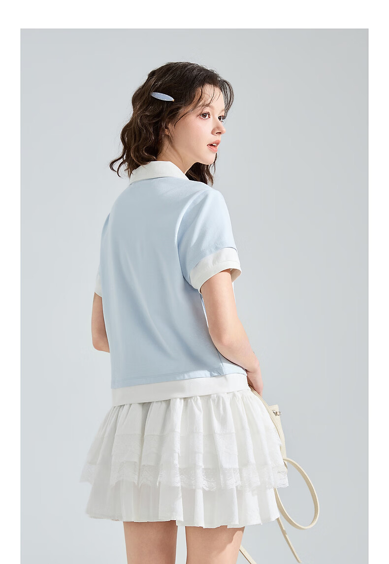 TonLion 2026 Summer New Women's Short Sleeve Polo Shirt Fashionable Elegant Casual Loose Top 4