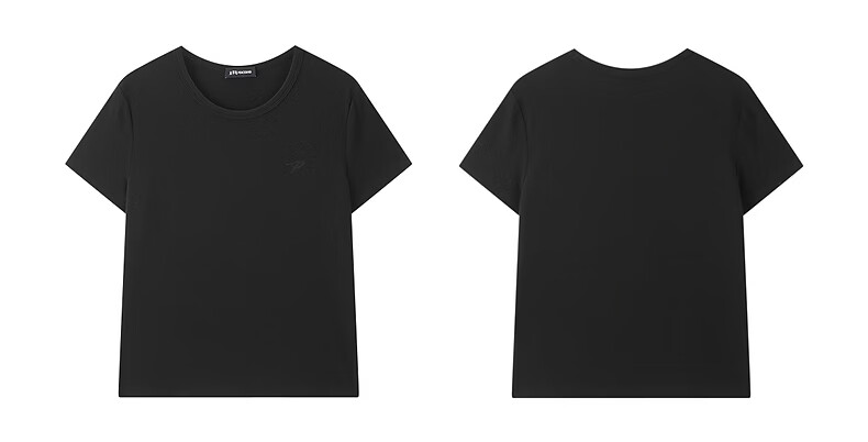Peacebird Women's T-Shirt [Early 8 Commute T] Straight Shoulder Basic Short Sleeve Summer U-Neck Top U-Neck - Gray S 22