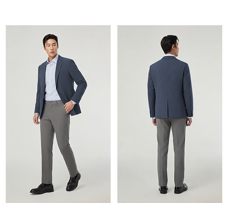 YOUNGOR Spring New Men's Cotton Mulberry Silk Knit Business Casual Blazer 210241F 15