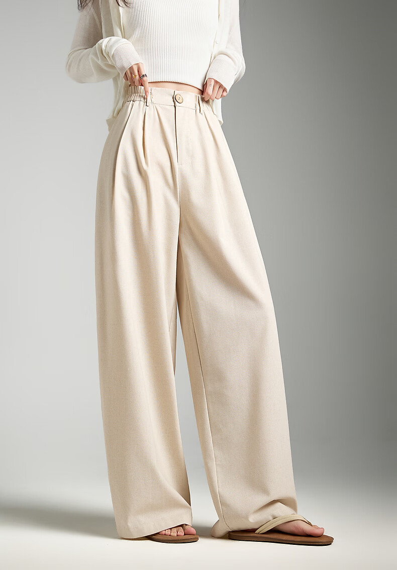 TonLion 2026 Spring Elastic Waist Women's Casual Long Pants Army Green M 2