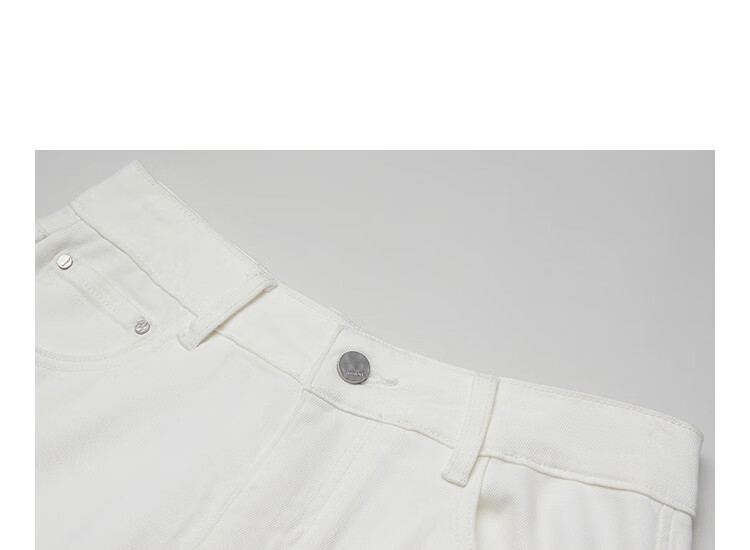 INMAN Vintage Simple White Wide-Leg Jeans 26 Summer Women's New Casual Straight Pants Pearl White 29 6