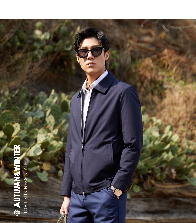 YOUNGOR Business Commuter Men's Jacket Spring New Business Work Lapel Executive Coat 424996 16