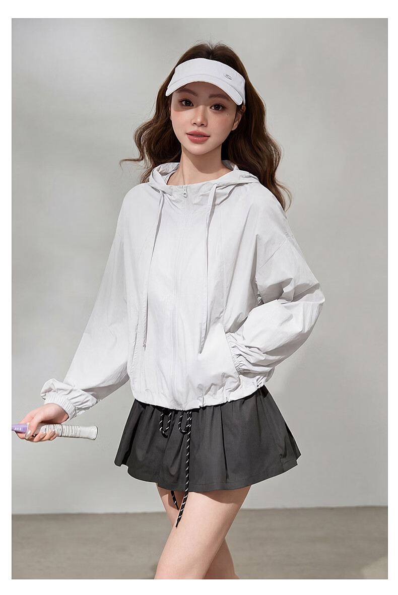 MJ STYLE Women's Casual Sun Protection Jacket 2026 Summer New Short Loose Cool Touch UV Protection Commuter Top 6