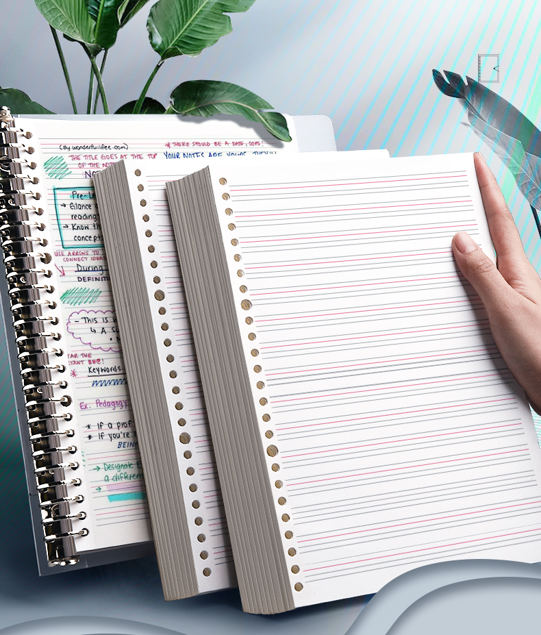 曼凯伦可拆卸活页英语作业本英语练习本初中生大号加厚高中抄写英文