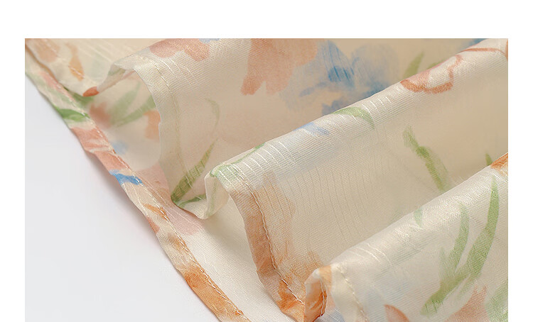 INMAN 100% Xinjiang Cotton Plant Print Camisole Dress 2026 Summer New Women's Dress Orange Flower Color XL 11