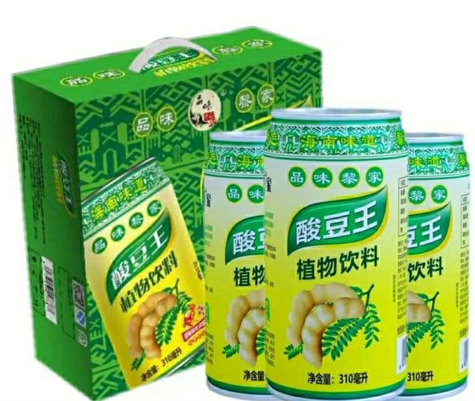 海南酸豆王植物饮料 海南特产酸豆汁饮品 解署解腻 310mlx8罐【图片