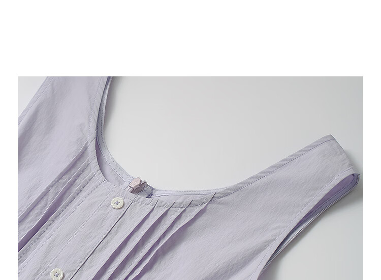 INMAN French Style Sleeveless Waist-Cinching Dress 2026 Summer New Slim Fit Purple Vest Dress Pink Purple L 6