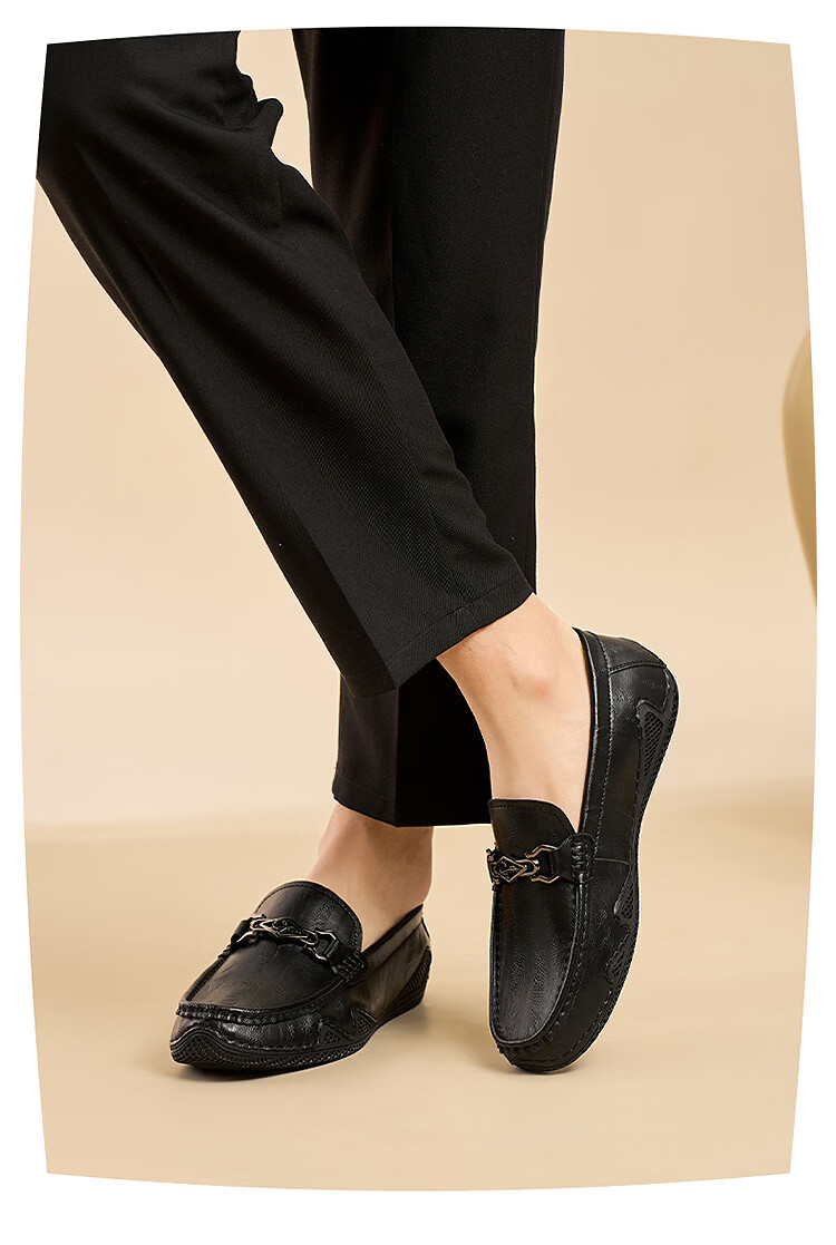 HLA Heilan Home Men's Leather Loafers Slip-On Business Casual Shoes 6