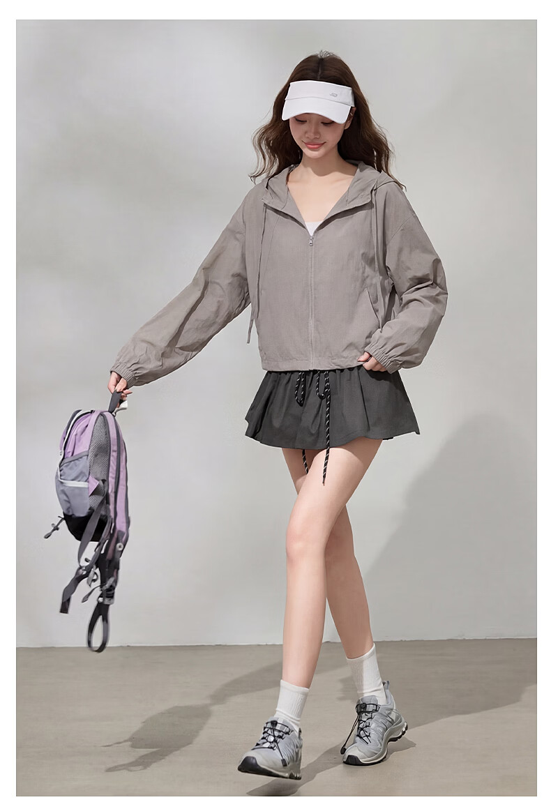 MJ STYLE Women's Casual Sun Protection Jacket 2026 Summer New Short Loose Cool Touch UV Protection Commuter Top 7