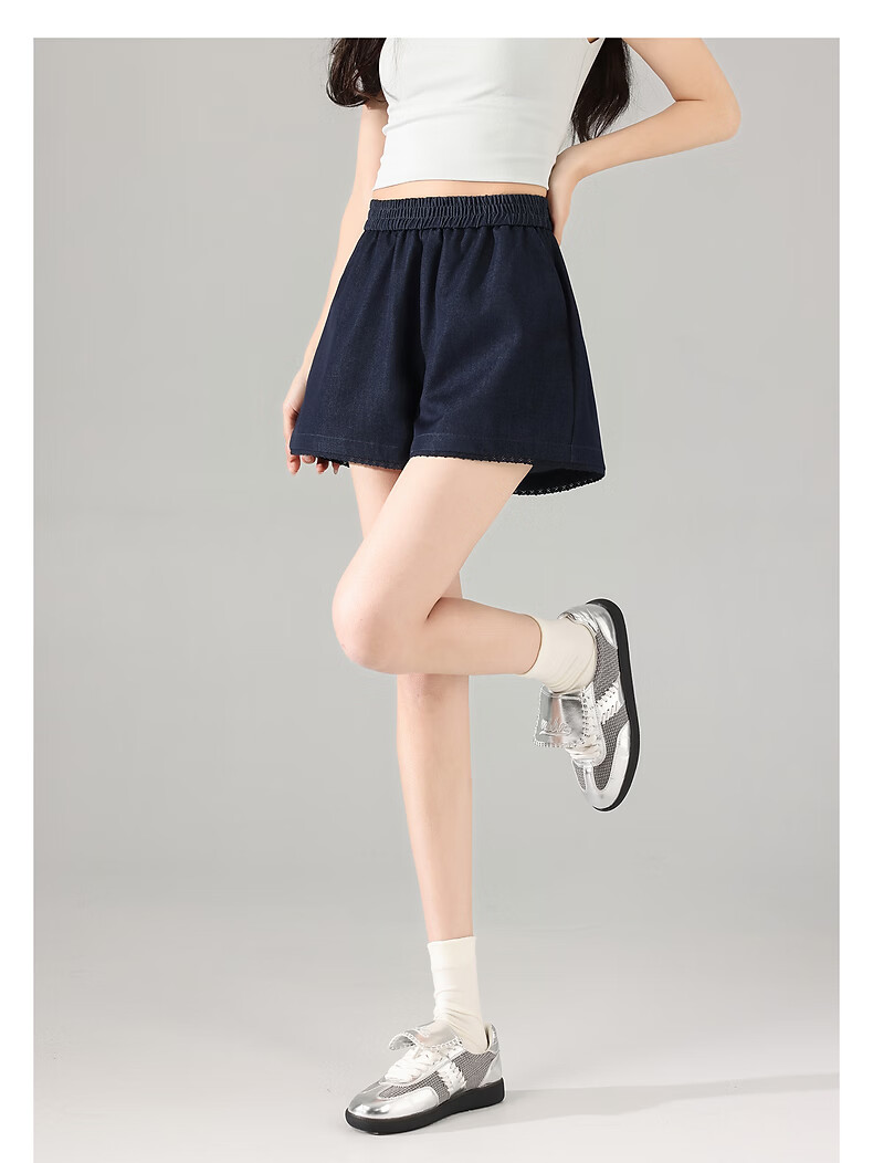TonLion 2026 New Summer Casual Shorts for Women Korean Style Lazy Loose High Waist Fashionable Relaxed Fit Elegant 4