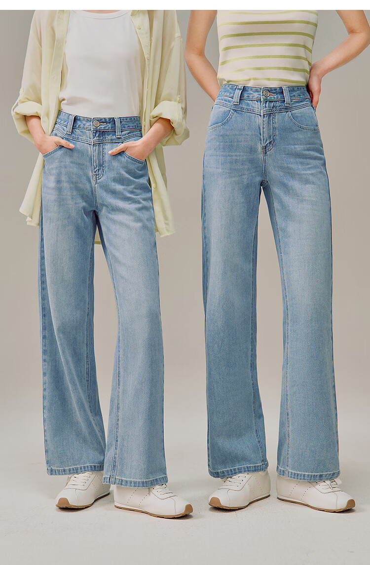 INMAN Vintage Washed Denim Cigarette Pants 26 Summer Women's New Versatile Cropped Straight Pants Light Denim 29 12