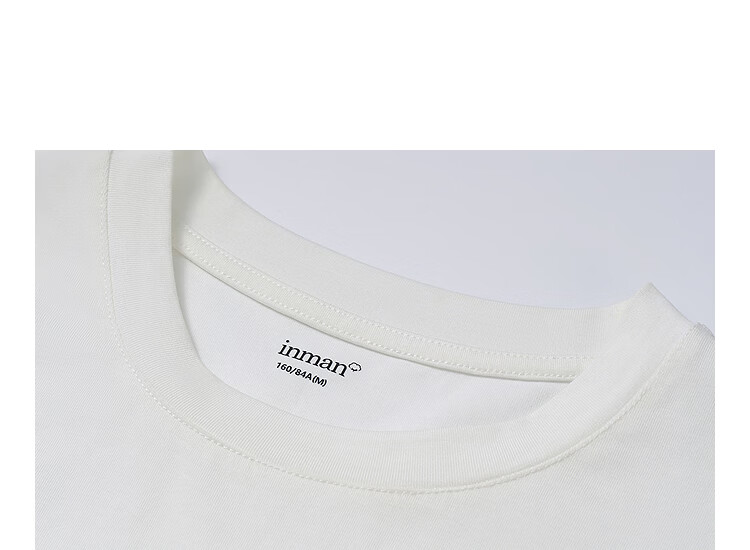INMAN White Printed Shoulder Short Sleeve T-Shirt 26 Summer Women's New Round Neck Lace Slim Top Pearl White XL 10