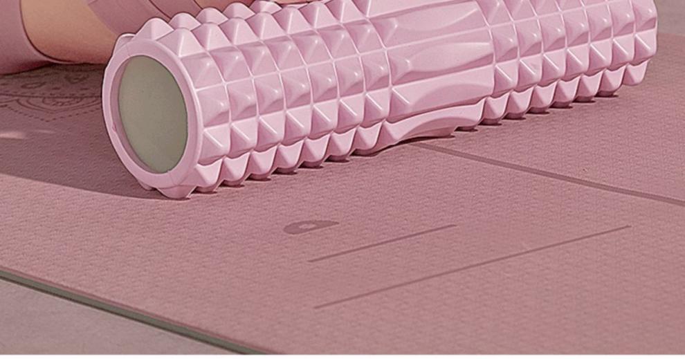 泡沫轴肌肉放松滚轴瘦小腿瑜伽辅助狼牙棒健身按摩器 粉色【加长45cm