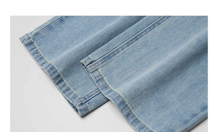 INMAN Vintage Washed Denim Cigarette Pants 26 Summer Women's New Versatile Cropped Straight Pants Light Denim 29 6