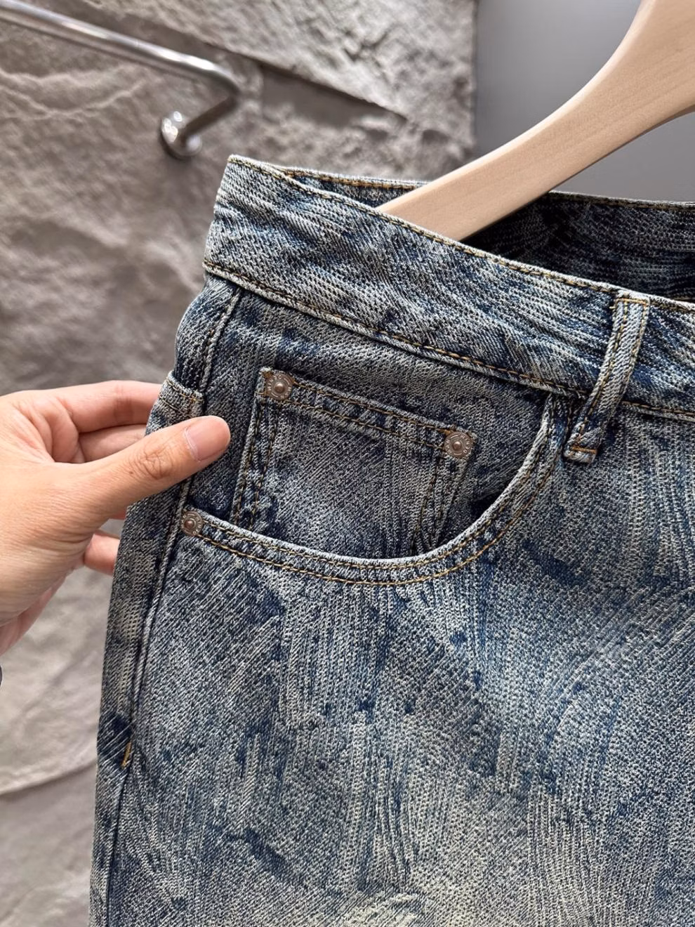 High-end Denim Shorts Men's Trendy Brand American Thin Five-point Pants 2026 Summer New Men's Casual Half Pants, Blue 28_viptrois.com