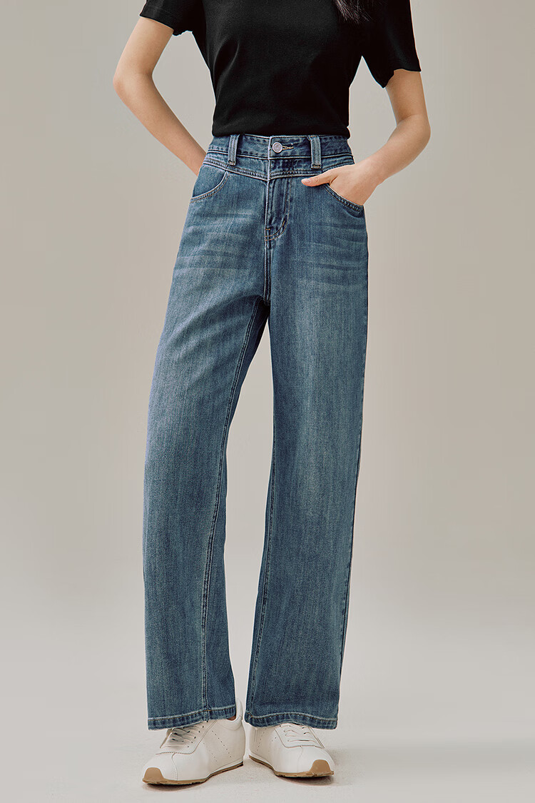 INMAN Vintage Washed Denim Cigarette Pants 26 Summer Women's New Versatile Cropped Straight Pants Light Denim 29 2