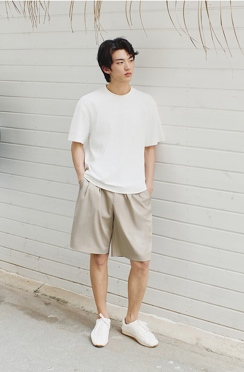 GXG Men's Micro-Boxy Short Sleeve T-Shirt Multi-Color Crew Neck Textured Knit Short Sleeve 2026 Summer New Arrival 17