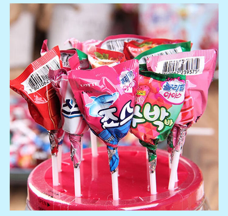 【严选】乐天洛丽波冰淇淋棒棒糖 lotte洛丽波桶装送人创意糖果礼物